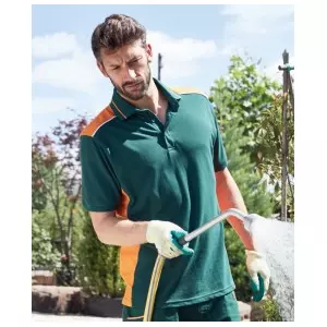 James & Nicholson férfi workwear kétszínű galléros póló