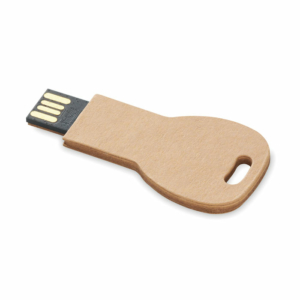 Kerekített kulcs alakú USB pendrive papírból