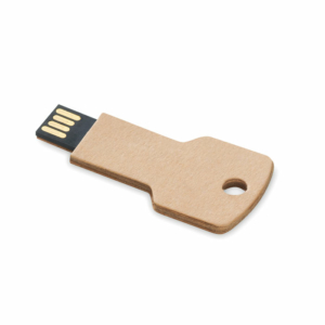 Szögletes kulcs alakú USB pendrive papírból