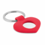 Kép 3/3 - Cuore szív alakú szilikon kulcstartó fém bevásárlókocsi érmével