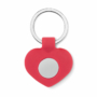 Kép 1/3 - Cuore szív alakú szilikon kulcstartó fém bevásárlókocsi érmével