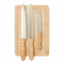 Kép 1/2 - Sharp Chef bambusz vágódeszka 3 darab késsel