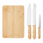 Kép 2/2 - Sharp Chef bambusz vágódeszka 3 darab késsel